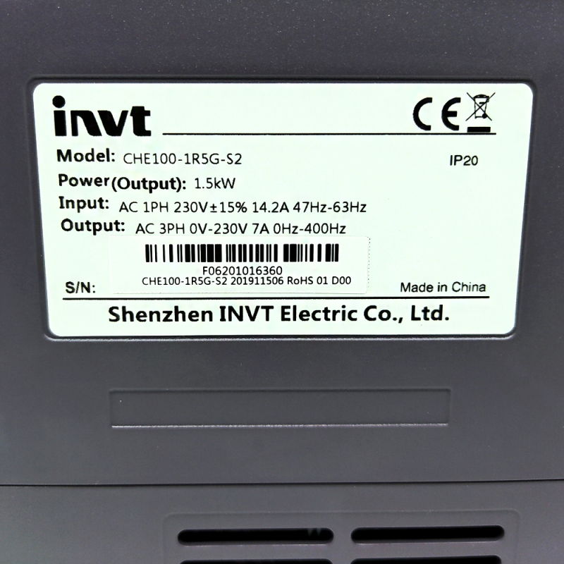 Inverter CHE100-1R5G-S2 for edge banding machines